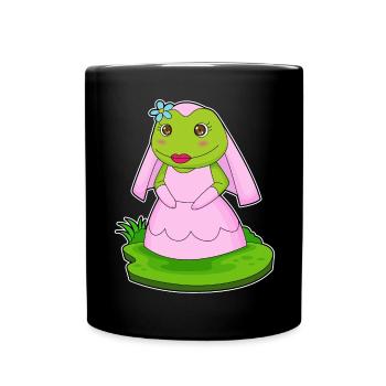 Mariage au voile de mariée de la grenouille - Mug uni - noir - Devant
