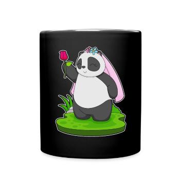 Panda Bride Rose Mariage - Mug uni - noir - Devant