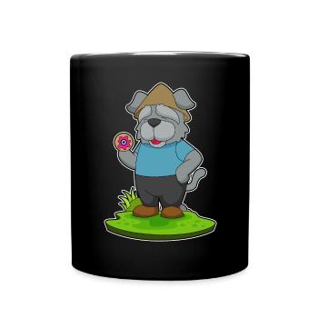 Donut pour chien - Mug uni - noir - Devant