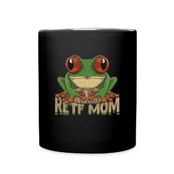 Conception de grenouille aux yeux rouges pour un chasseur de grenouilles - Mug uni - noir - Devant