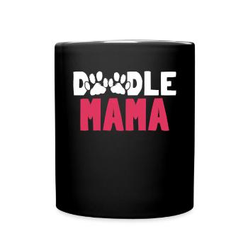 Women Doodle Mama Labradoodle Goldendoodle - Full Colour Mug - black - Front