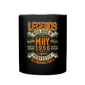 1956 Mai Anniversaire Légende - Mug uni - noir - Devant