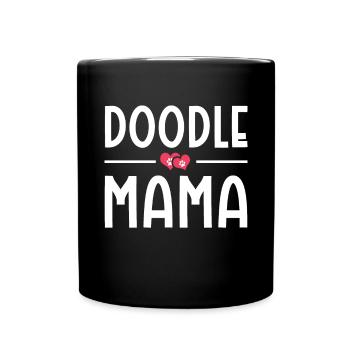 Women Doodle Mama Labradoodle Goldendoodle - Full Colour Mug - black - Front