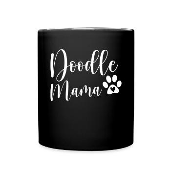 Women Doodle Mama Labradoodle Goldendoodle - Full Colour Mug - black - Front
