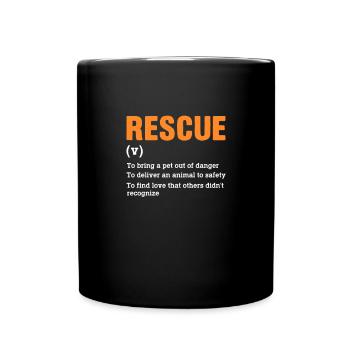 Tierrettung - Tasse einfarbig - Schwarz - Vorne