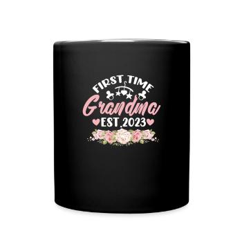Schwangerschaft Oma Schwanger Geburt Baby Geschenk - Tasse einfarbig - Schwarz - Vorne