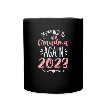 Schwangerschaft Oma - Tasse einfarbig - Schwarz - Vorne