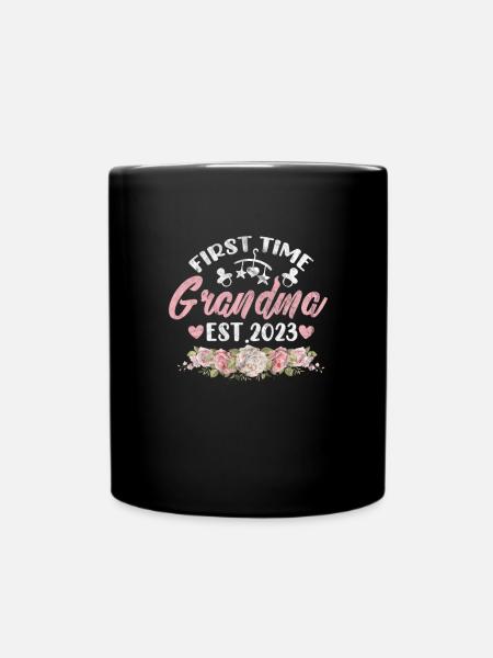 Schwangerschaft Oma - Tasse einfarbig - Schwarz
