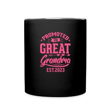 Grossesse Grand-mère Enceinte Naissance Bébé Cadeau - Mug uni - noir - Devant