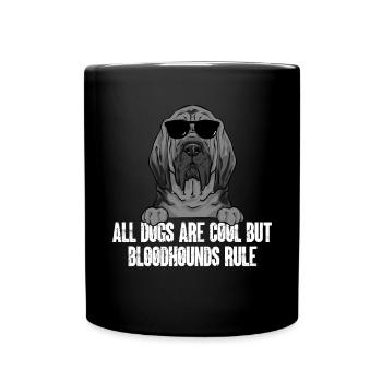 Bloodhound Hund Bluthund - Tasse einfarbig - Schwarz - Vorne