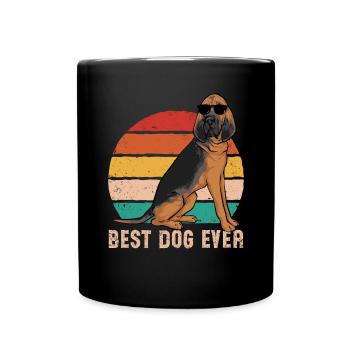 Bloodhound Hund Bluthund - Tasse einfarbig - Schwarz - Vorne