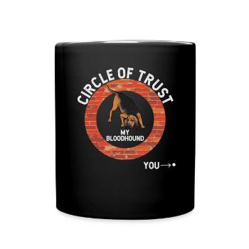 Bloodhound Hund Bluthund - Tasse einfarbig - Schwarz - Vorne