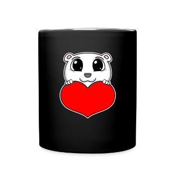 Bear Heart Love - Heart Motif - Mug uni - noir - Devant