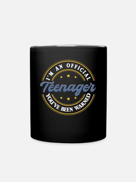 Ich bin ein offizieller Teenager - Tasse einfarbig - Schwarz