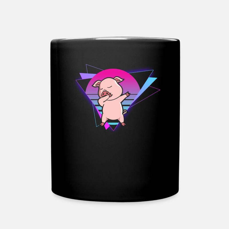 Vaporwave Pig - Tasse einfarbig - Schwarz