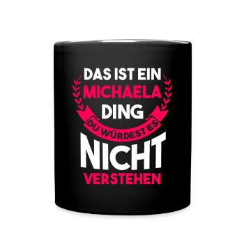 Michaela - Tasse einfarbig - Schwarz - Vorne