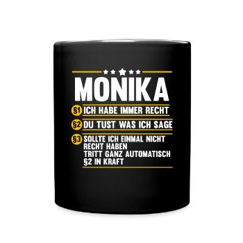 Monika - Tasse einfarbig - Schwarz - Vorne