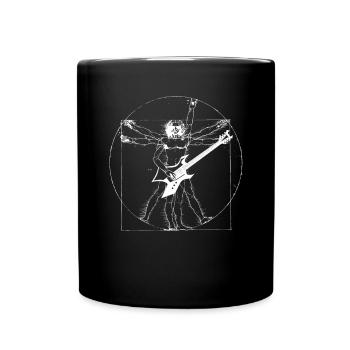 Vitruvian Man guitariste Da Vinci - Mug uni - noir - Devant