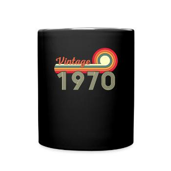 52ème anniversaire Millésime Né en 1970 - Mug uni - noir - Devant