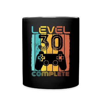 30 Years - 30th Birthday Level 30 Complete Design - Full Colour Mug - black - Front