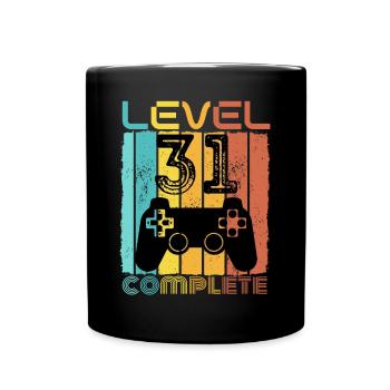 31 Jahre - 31. Geburtstag Level 31 Complete Design - Tasse einfarbig - Schwarz - Vorne