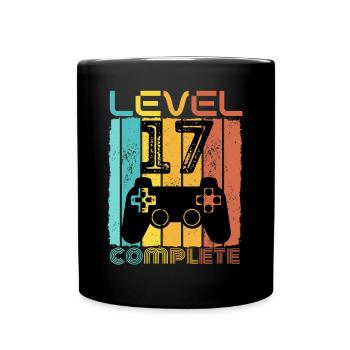 17 Jahre - 17. Geburtstag Level 17 Complete Design - Tasse einfarbig - Schwarz - Vorne