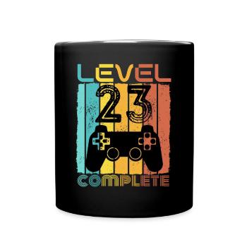 23 Jahre - 23. Geburtstag Level 23 Complete Design - Tasse einfarbig - Schwarz - Vorne