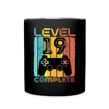 19 Years - 19th Birthday Level 19 Complete Design - Full Colour Mug - black - Front