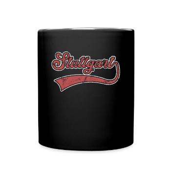 Lettrage de Stuttgart - Mug uni - noir - Devant