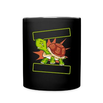 Hands Off My Turtle Giant Tortoise Turtle - Full Colour Mug - black - Front
