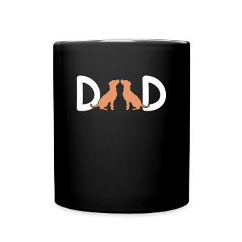 Hunde Papa - Tasse einfarbig - Schwarz - Vorne