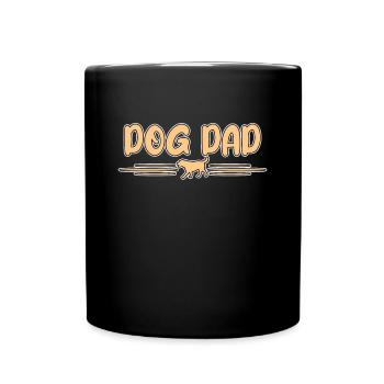 Hunde Papa - Tasse einfarbig - Schwarz - Vorne