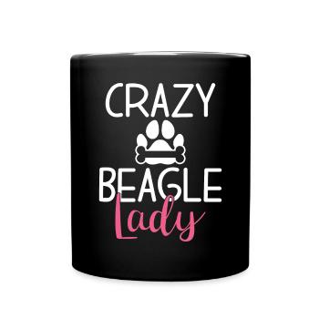 Beagle Geschenk Beagle Besitzer - Tasse einfarbig - Schwarz - Vorne