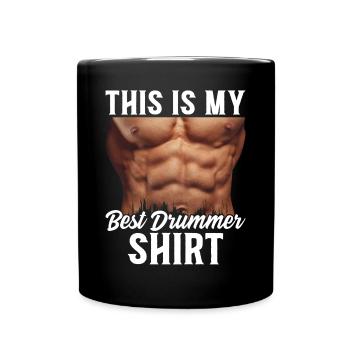 C’est mon meilleur batteur Shirt Batteur - Mug uni - noir - Devant