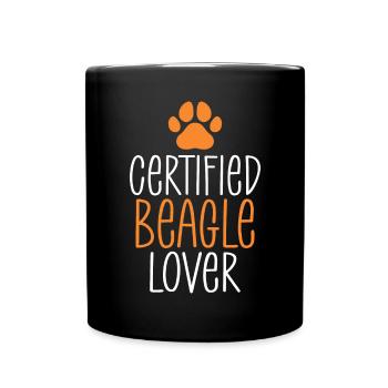 Beagle Geschenk Beagle Besitzer - Tasse einfarbig - Schwarz - Vorne