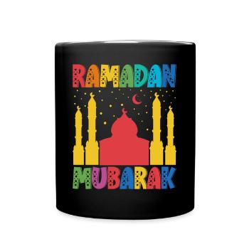 fasting diet ramadan muslims muslim fasting - Full Colour Mug - black - Front