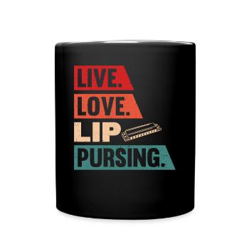 Harmoniciste Harmoniciste Orgue à bouche - Mug uni - noir - Devant