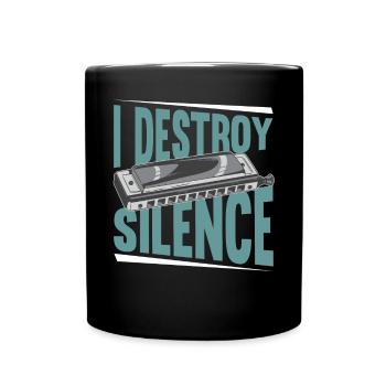 Harmoniciste Harmoniciste Orgue à bouche - Mug uni - noir - Devant