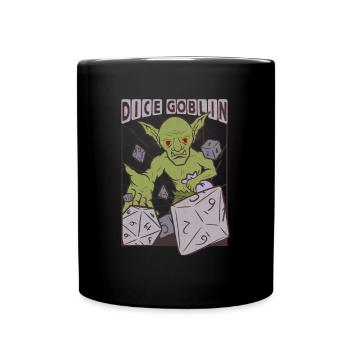 Dés Gobelin Orc D20 Conception de dés pour un joueur de RPG - Mug uni - noir - Devant