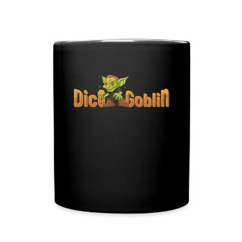 Dice Goblin Orc D20 Dice Design for one RPG - Full Colour Mug - black - Front