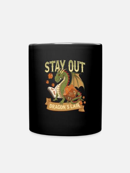 Rpg Dragon D20 Würfeldesign Für Einen Rpg Gamer - Tasse einfarbig - Schwarz