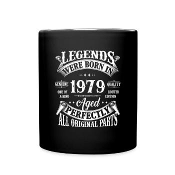 43. Geburtstag Vintage Legends geboren in 1979 43 Jahr - Tasse einfarbig - Schwarz - Vorne