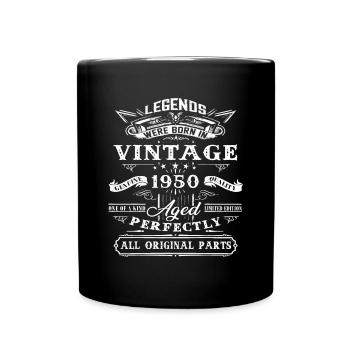 72nd Birthday Vintage For Legends Born 1950 72 Yrs - Full Colour Mug - black - Front