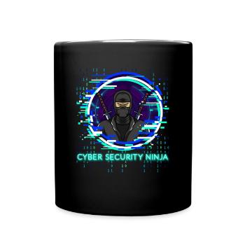 Cyber Security Ninja Programmierer Nerd Design - Tasse einfarbig - Schwarz - Vorne