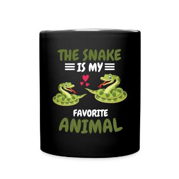 Animal préféré Amphibiens Animal Cadeau Serpent - Mug uni - noir - Devant