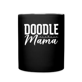 Women Doodle Mama Labradoodle Goldendoodle - Full Colour Mug - black - Front
