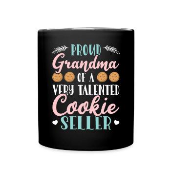 Fière grand-mère d’un vendeur de biscuits très talentueux - Mug uni - noir - Devant