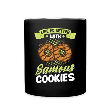 Life Is Better With Samoas Cookies - Cookie Scout - Full Colour Mug - black - Front