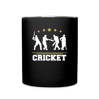 Cricket Spieler sport - Tasse einfarbig - Schwarz - Vorne