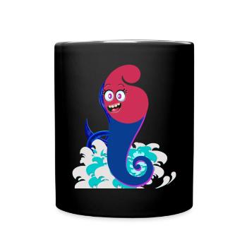 Surfy Spiral Spirit - Full Colour Mug - black - Front